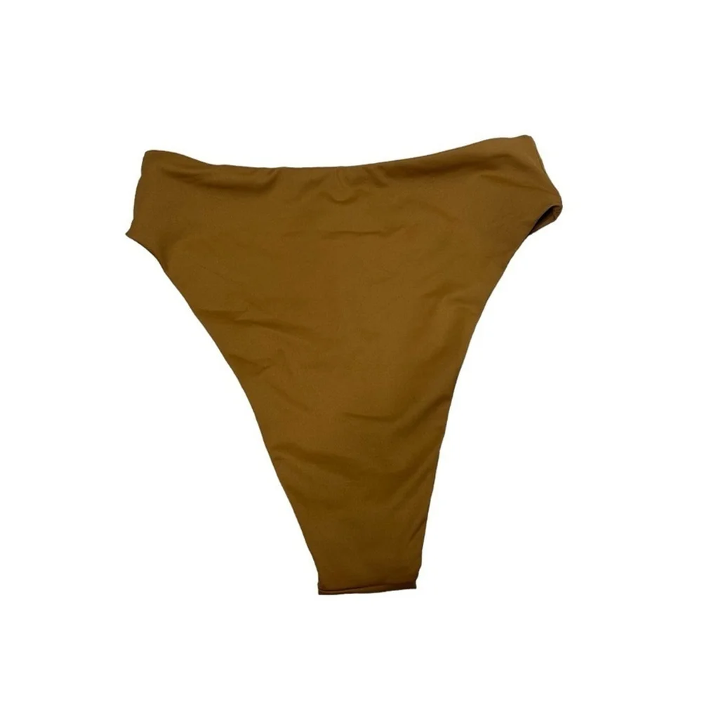 Skims Swim Almond Recycled Swim Mid Waist Bikini Bottom Almond Size XXS